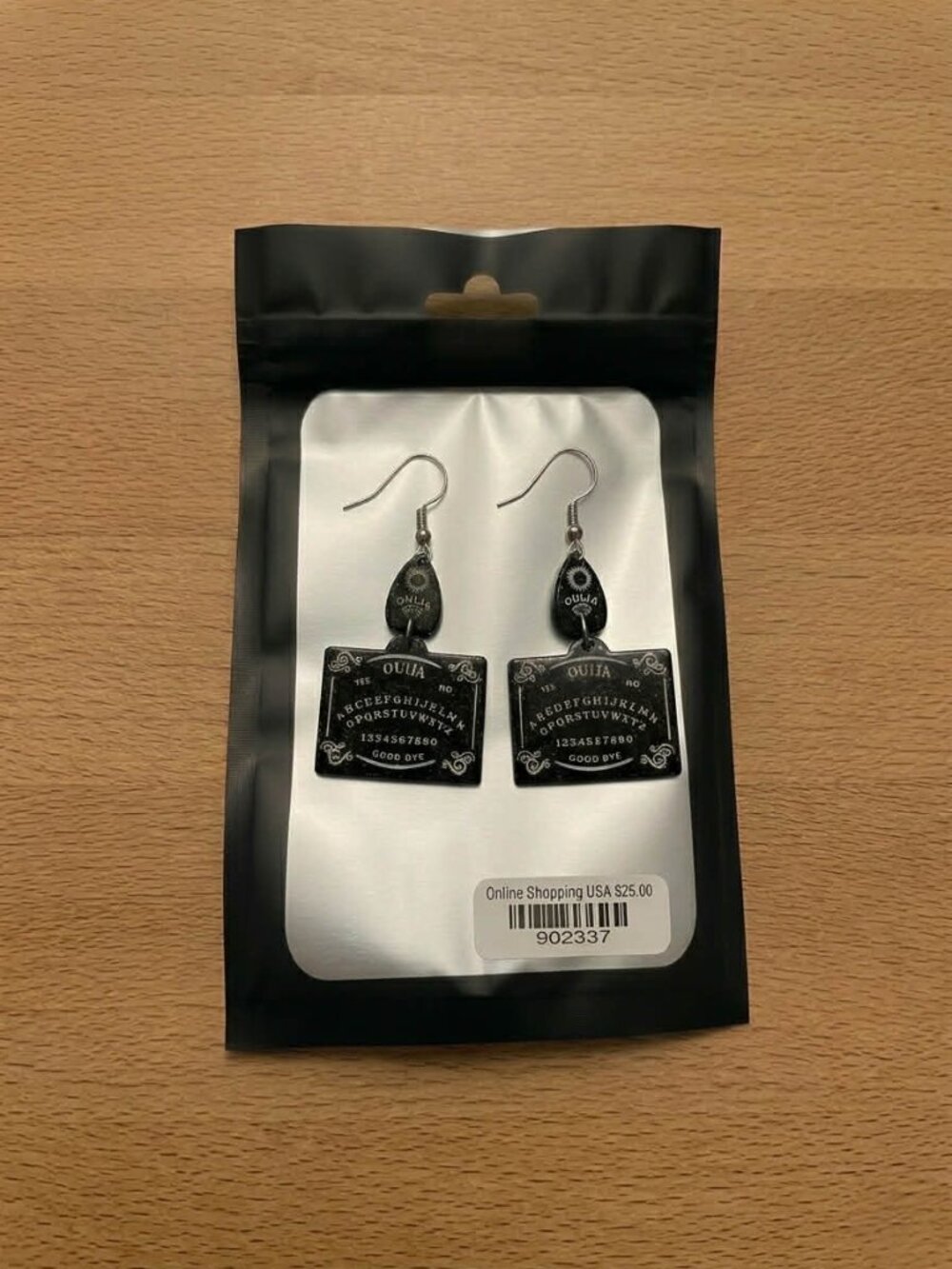 NEW Women's Spirit Board Earrings Spooky Witchy Gothic Supernatural Jewelry